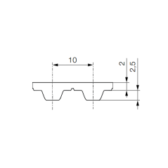 Pas zębaty 25-T10-440 z44