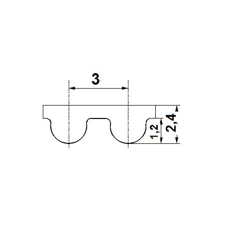 Pas zębaty 126-3M-09 z42