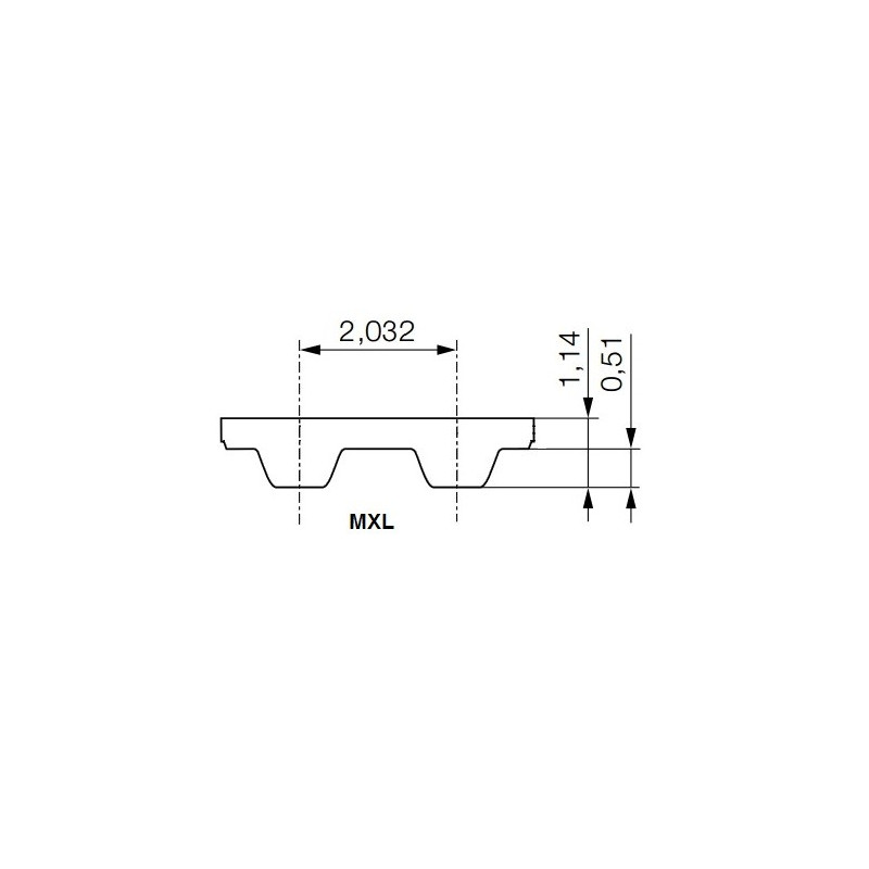 Pas zębaty 1280-MXL-025 z160