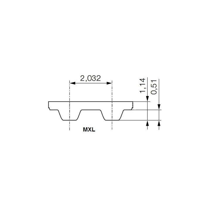 Pas zębaty 2400-MXL-025 z300