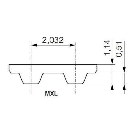 Pas zębaty 3296-MXL-019 z412