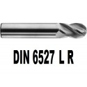 Frezy ogólnego przeznaczenia z czołem kulistym, długie DIN 6527 L R